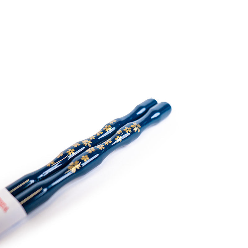Japanese Chopsticks - Wavy Blue Sakura