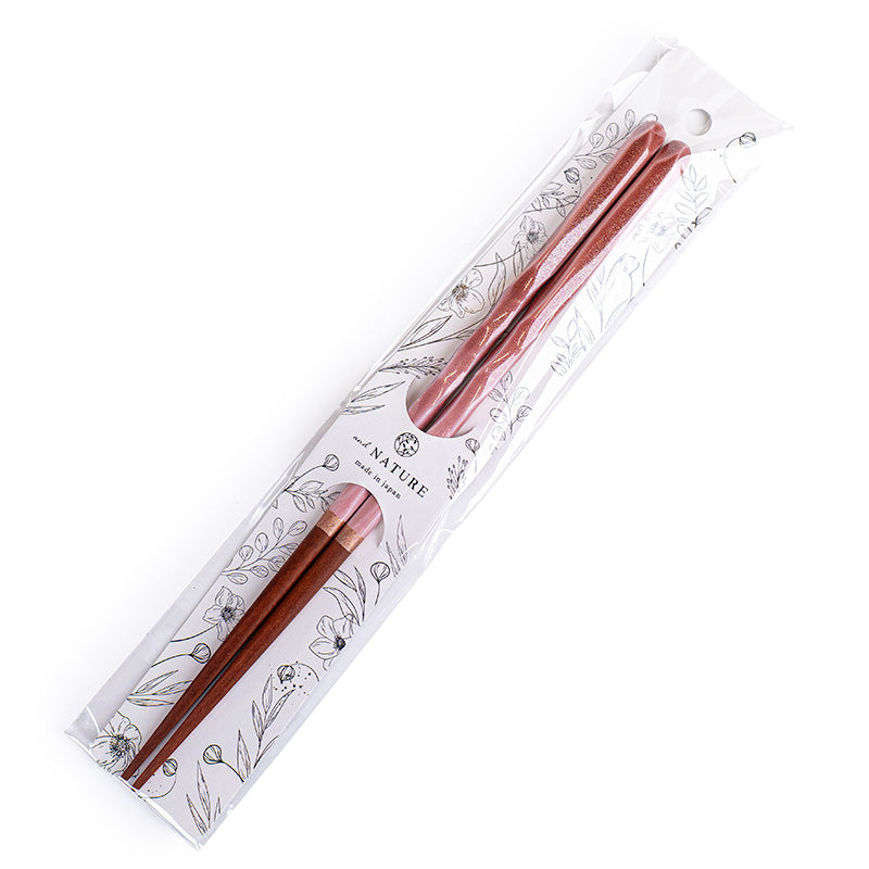 Japanese Chopsticks - Wavy Pink Glitter