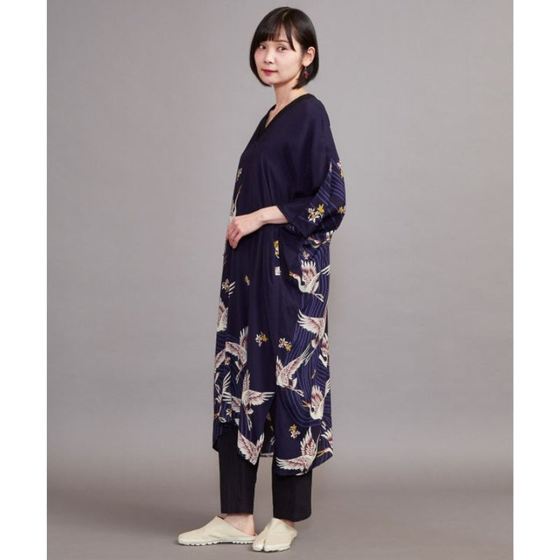 Japanese Crane Dress One Size