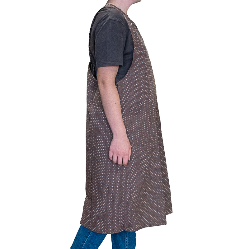 Japanese Cross-Back Apron - Brown