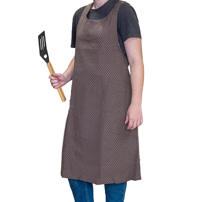 Japanese Cross-Back Apron - Brown