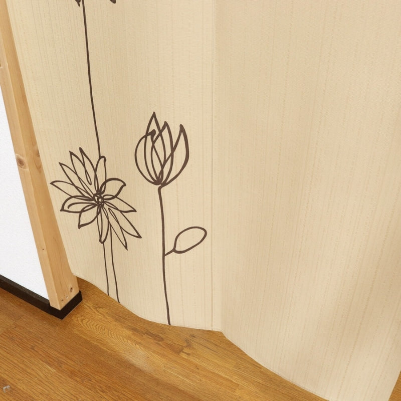 Japanese Curtain Noren Flower 85 x 170 cm (33.5’’ x 67’’)