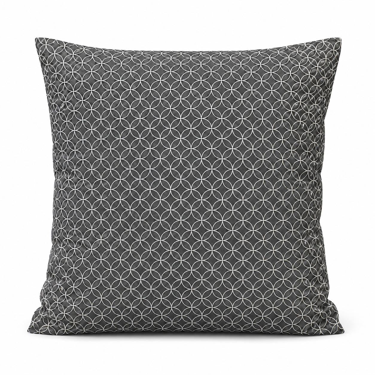Japanese Cushion Cover Shippo Pattern Gray - 20 x 20