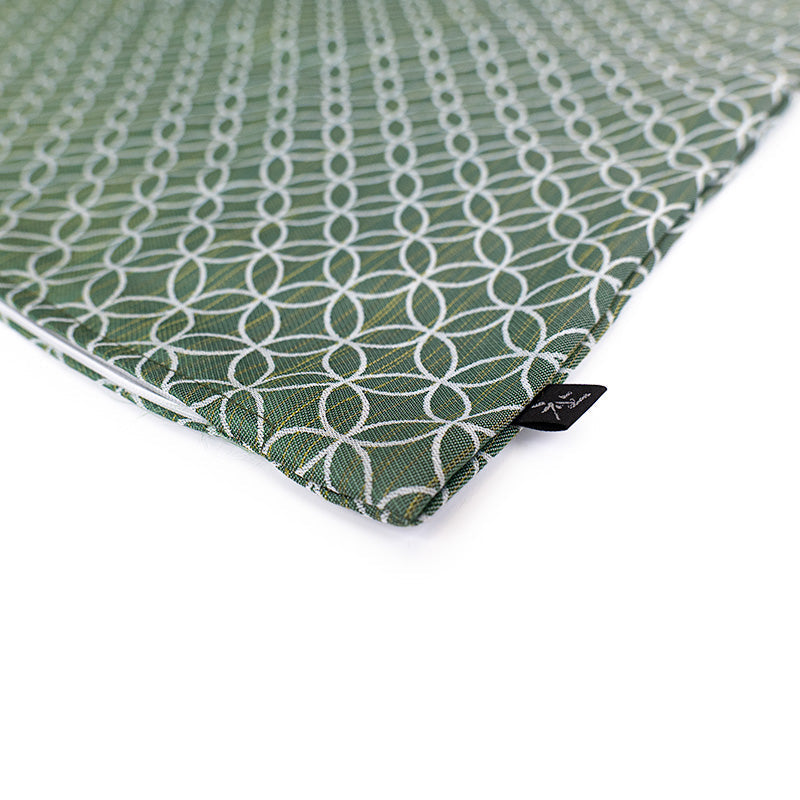Japanese Cushion Cover Shippo Pattern Green - 20 x 20