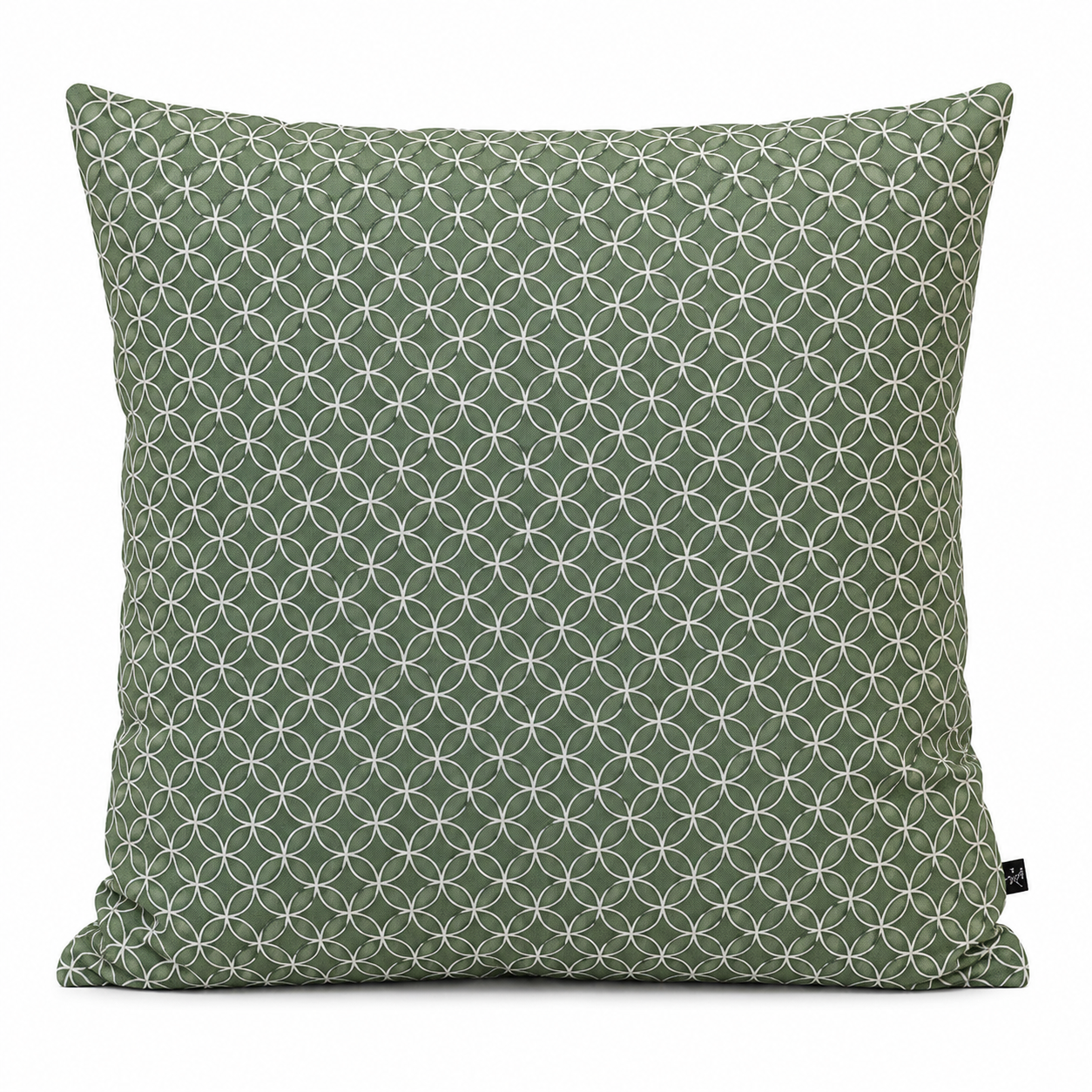 Japanese Cushion Cover Shippo Pattern Green - 20 x 20