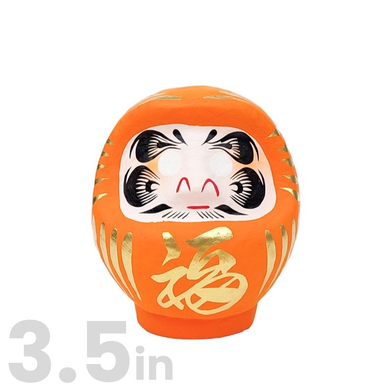 Japanese Daruma - Orange 3.5