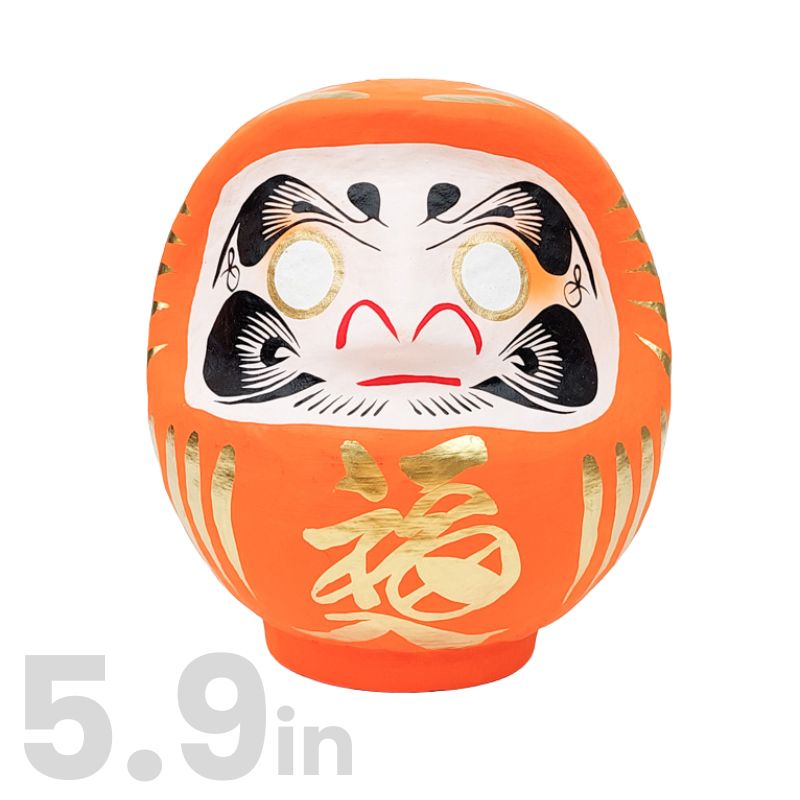 Japanese Daruma - Orange 5.9