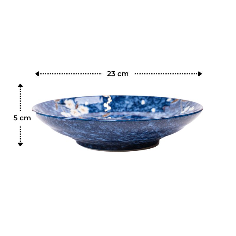 Japanese Deep Plate - Aoi Sakura