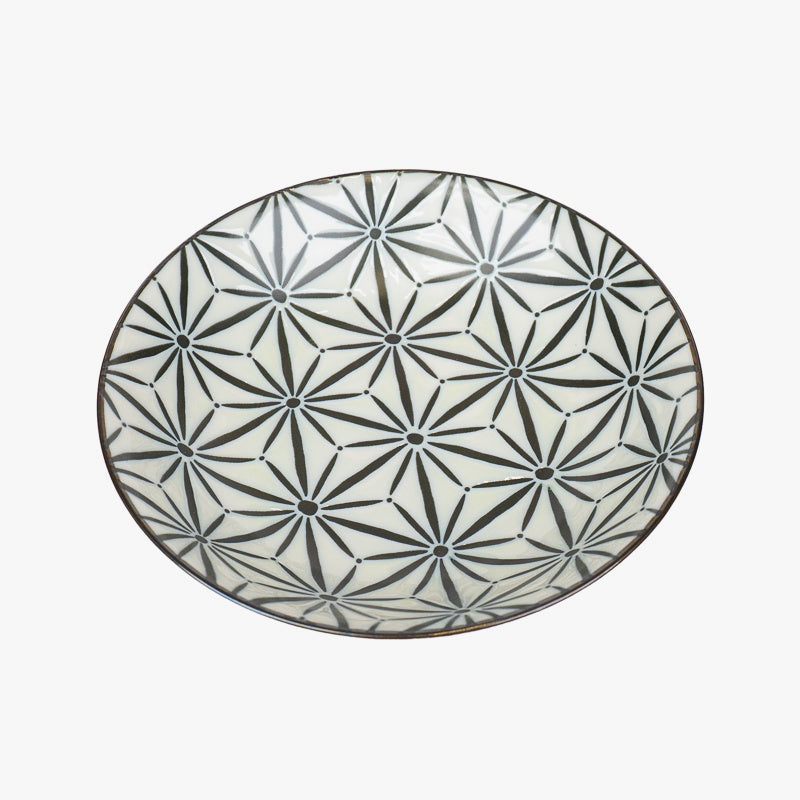 Japanese Deep Plate – Asanoha Pattern