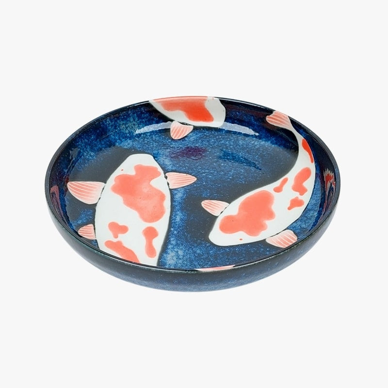Japanese Deep Plate - Koi Fish