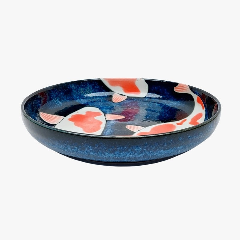 Japanese Deep Plate - Koi Fish