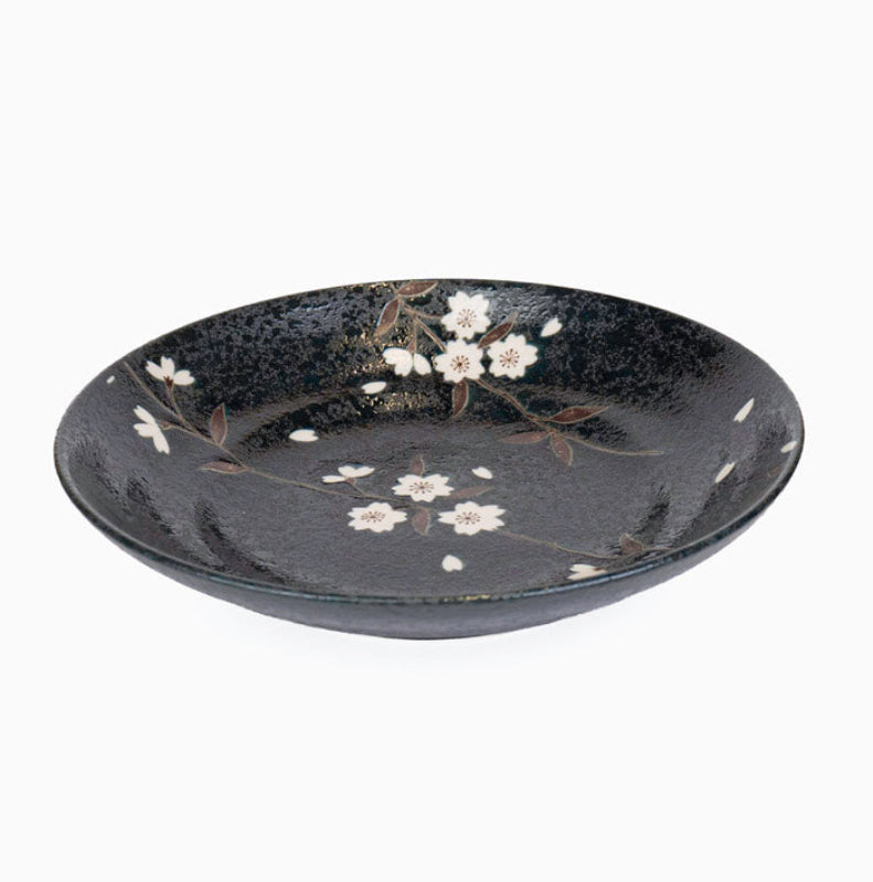 Japanese Deep Plate – Kuro Sakura