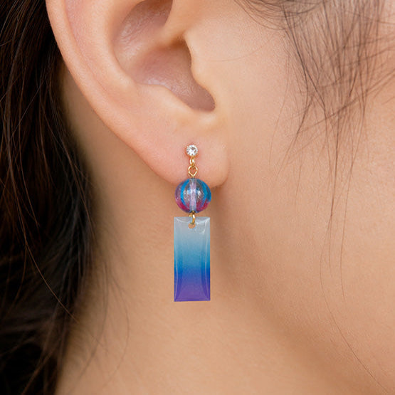 Japanese Earrings - Blue Wind Chime