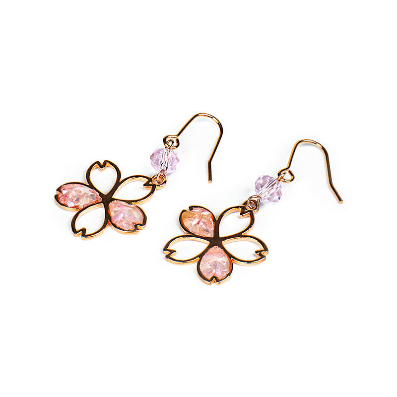 Japanese Earrings - Cherry Blossom Pierced Ears