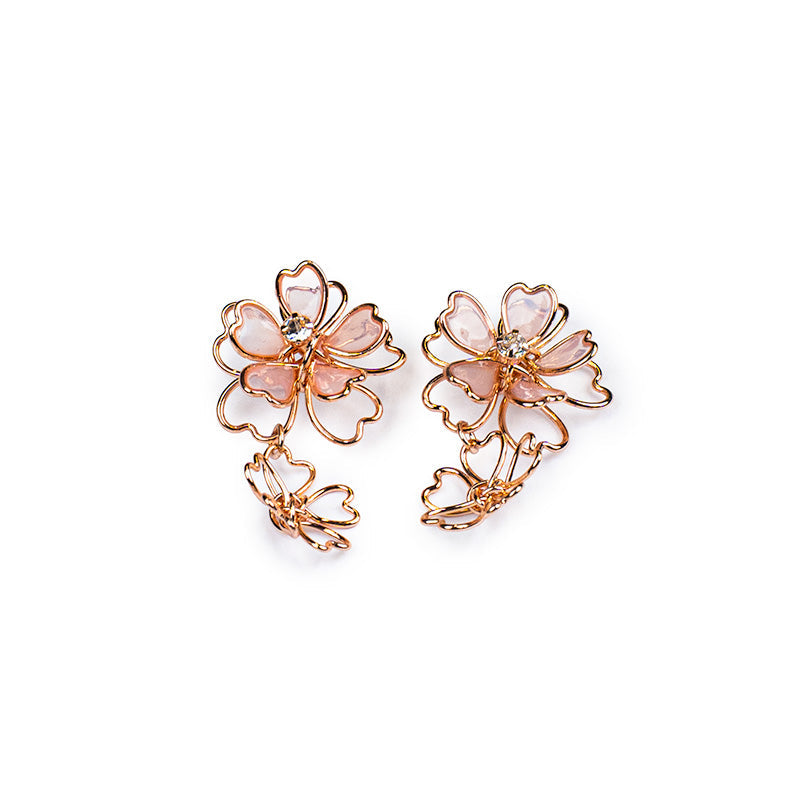 Japanese Earrings - Double Sakura