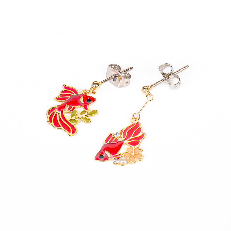 Japanese Earrings – Kingyo Goldfish