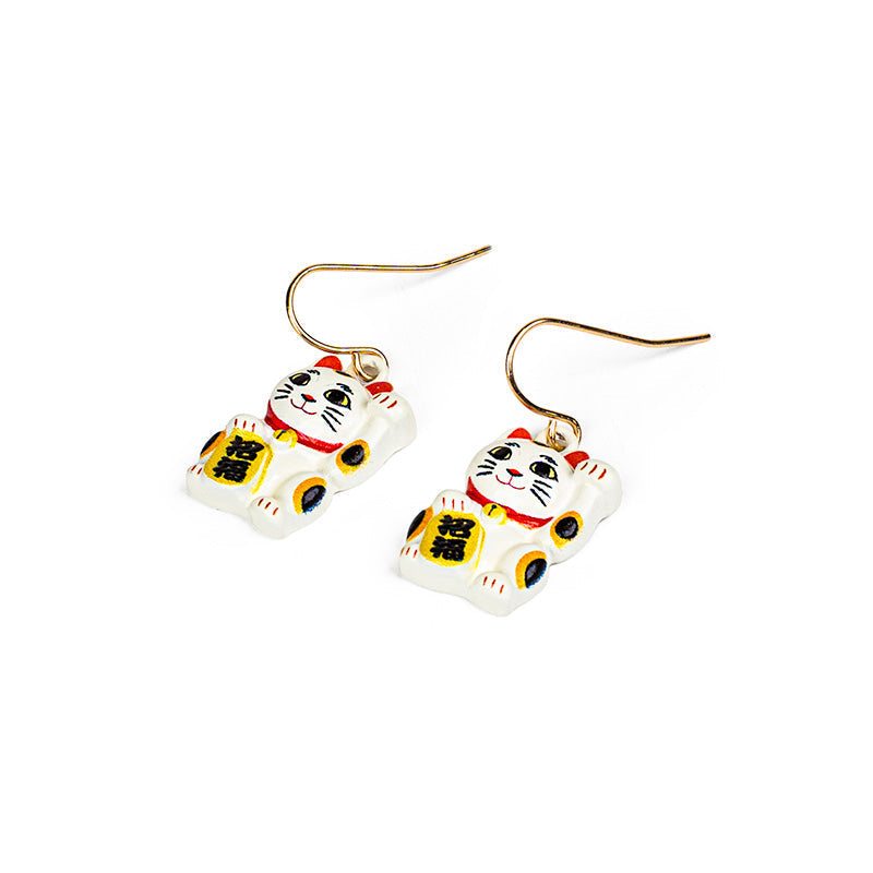 Japanese Earrings - Maneki Neko