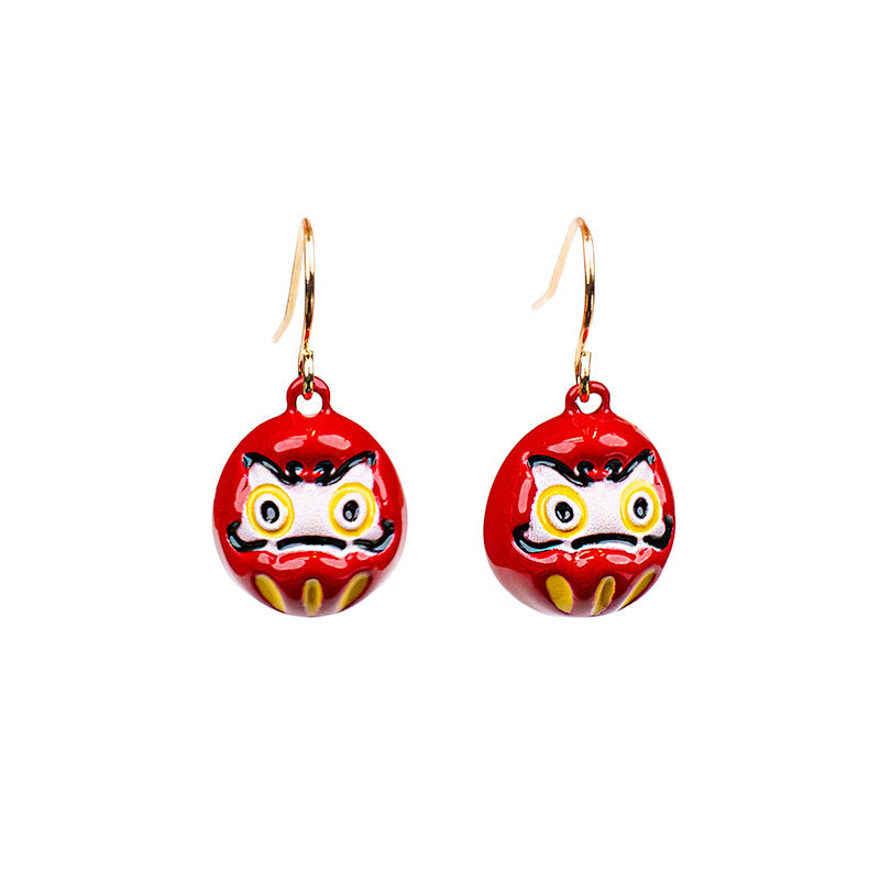 Japanese Earrings - Small Daruma