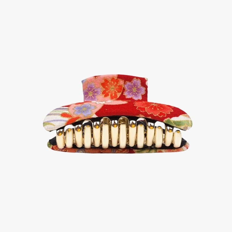 Japanese Fabric Hair Clip – Red
