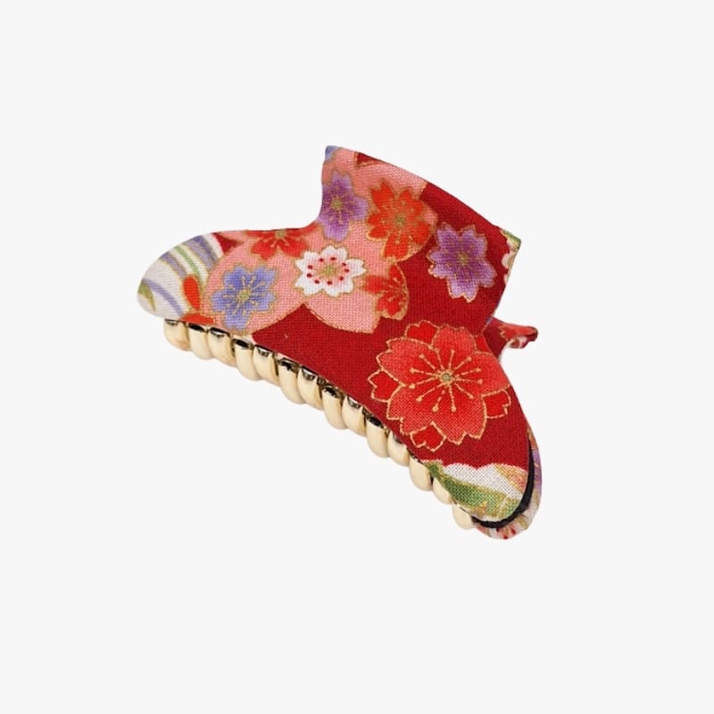 Japanese Fabric Hair Clip – Red