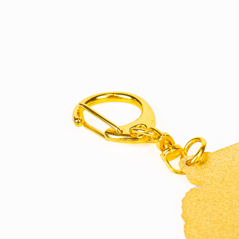 Japanese Gold-Tone Metal Keyring – Capybara Charm