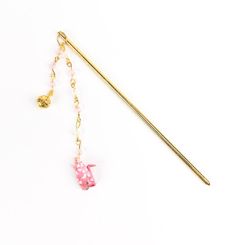 Japanese Hair Piece - Pink Origami