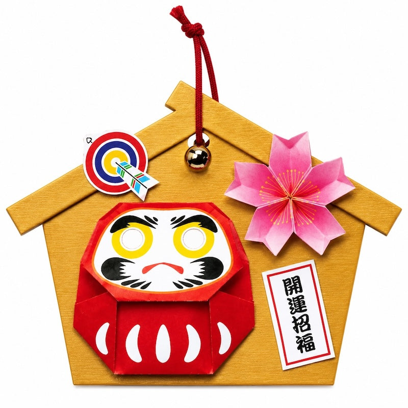 Japanese Hanging Paper Craft Kit - Ema & Daruma