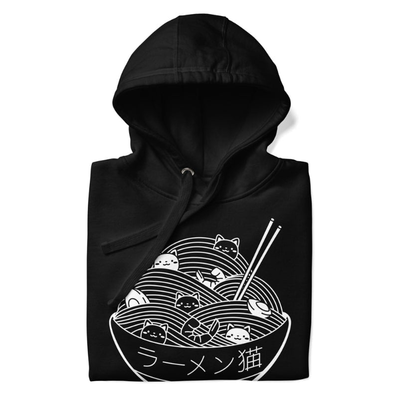 Japanese Hoodie - Bowl of Kittens