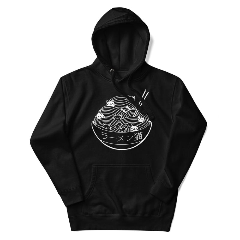 Japanese Hoodie - Bowl of Kittens S