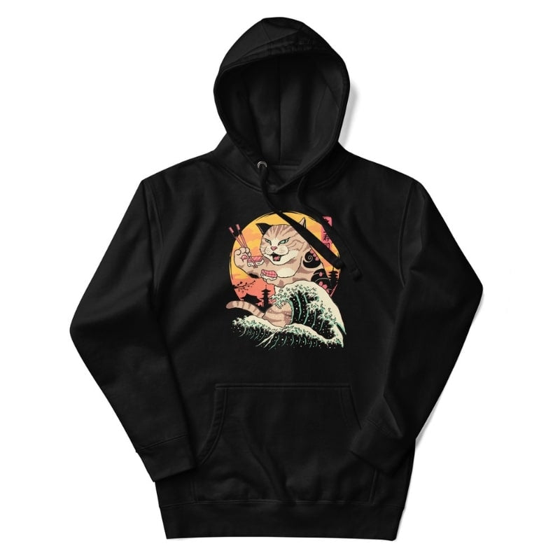 Japanese Hoodie - Kaiju Neko Sushi S