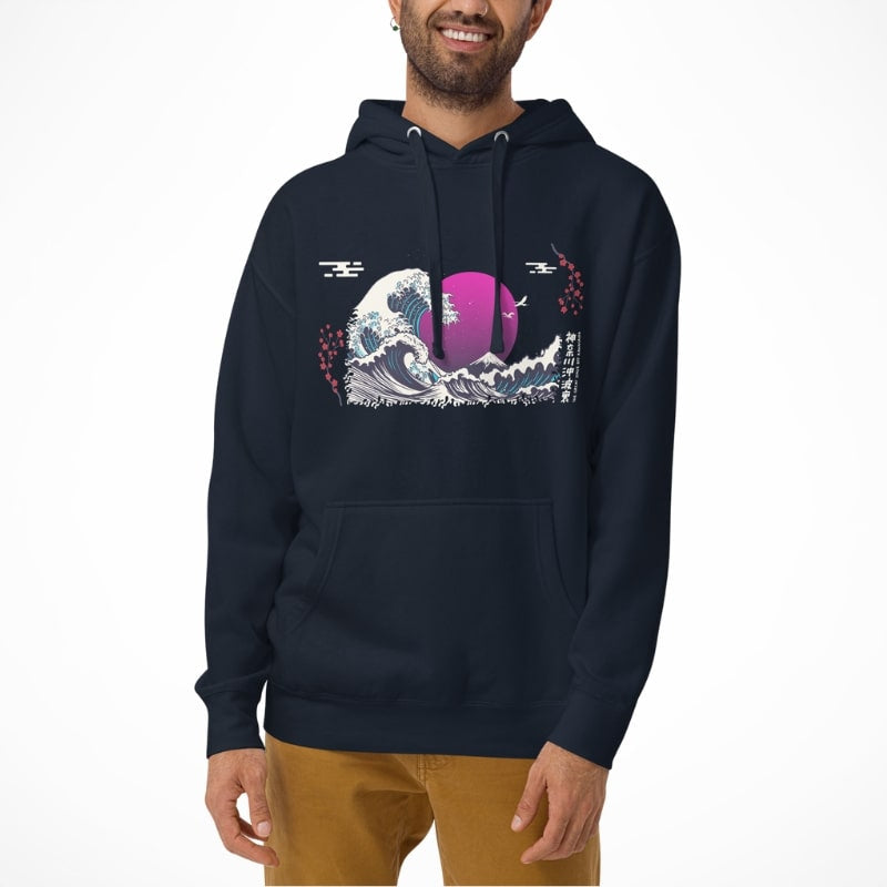 Japanese Hoodie - Purple Wave