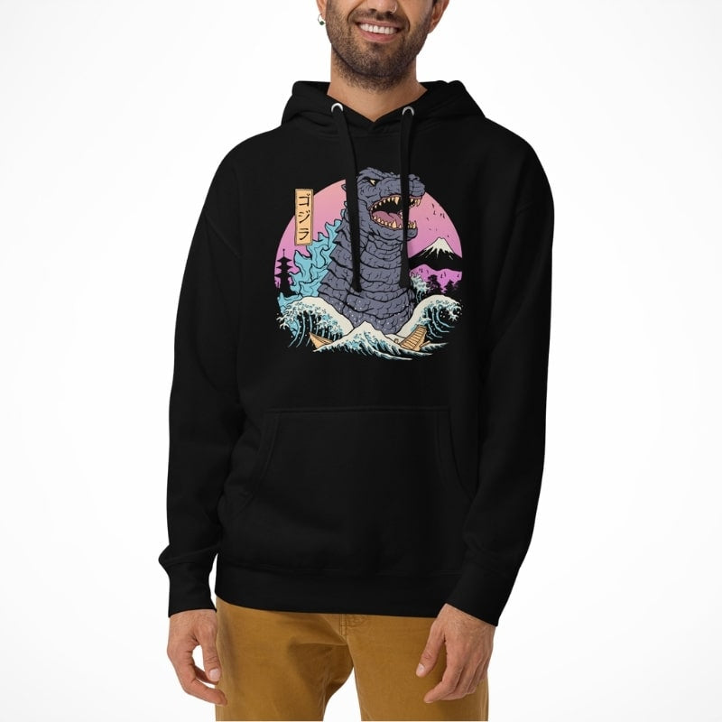 Japanese Hoodie - Retro Kaiju