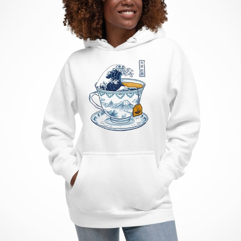 Japanese Hoodie - The Great Tea off Kanagawa