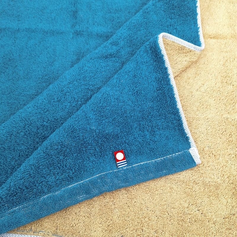 Japanese Imabari Face Towel - Bicolore Blue