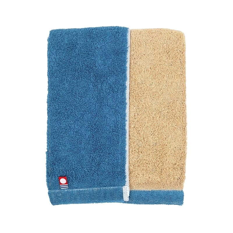 Japanese Imabari Face Towel - Bicolore Blue