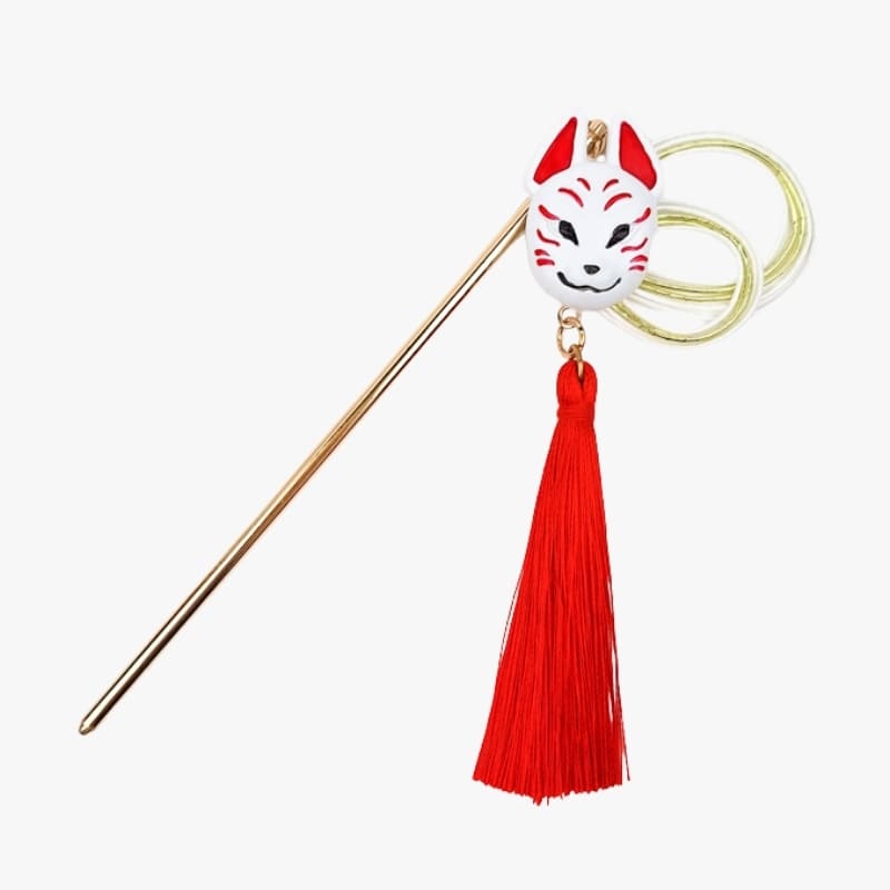 Japanese Kanzashi Hairpin – Kitsune Mask