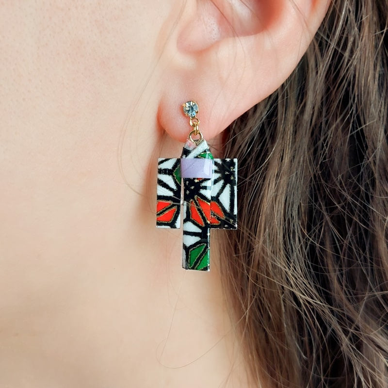 イヤリング・ノンホールピアス kimono earrings Japanese Kimono Earrings | Japan Avenue
