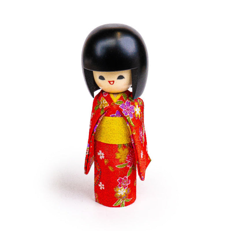 Japanese Kokeshi Doll - Egao Red | Japan Avenue