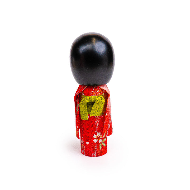 Japanese Kokeshi Doll - Red Kimono