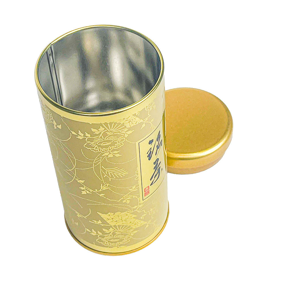 Japanese Metal Tea Caddy - Gentaku Gold