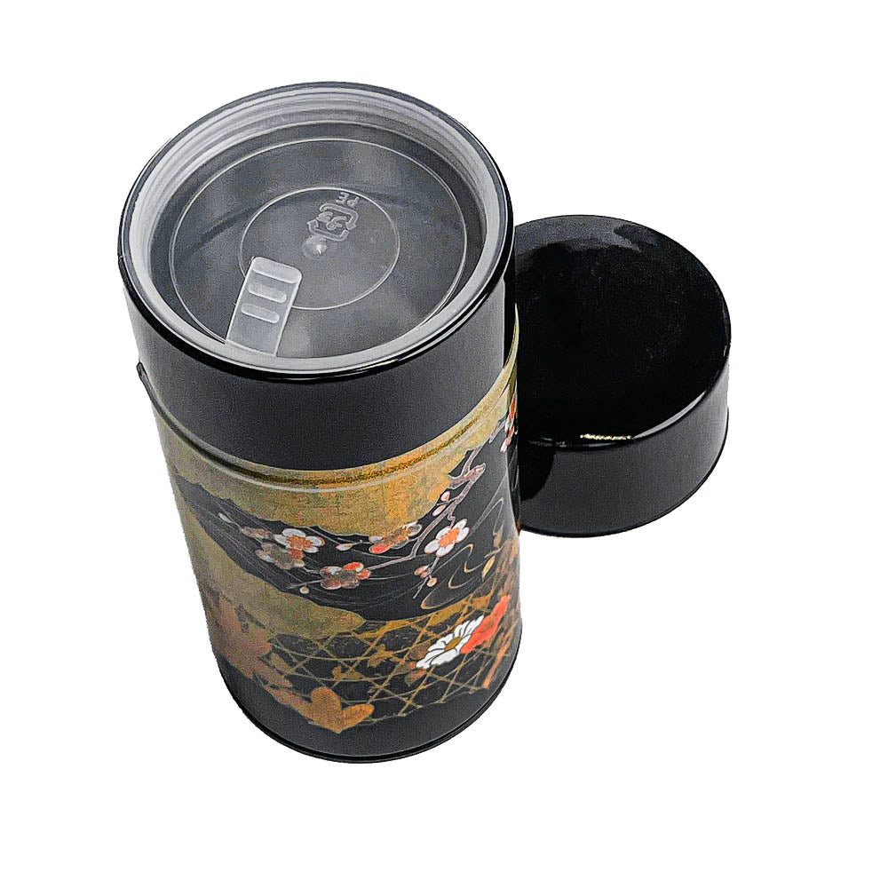 Japanese Metal Tea Caddy - Köetsu Black Lacquer