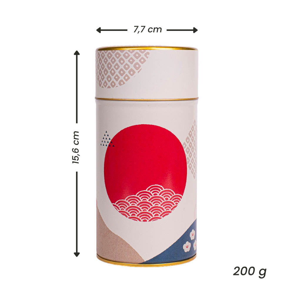 Japanese Metal Tea Caddy - Sun and Waves