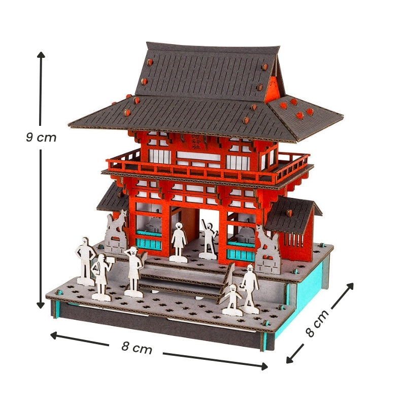 Japanese Miniature Cardboard Craft Kit – Inari Shrine Rōmon Gate