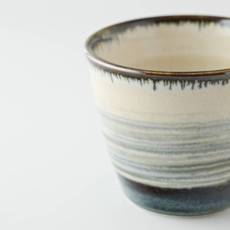 Japanese Mug - Hakeme Blue