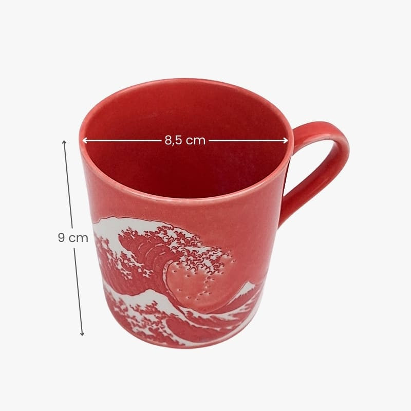 Japanese Mug – Kanagawa Red