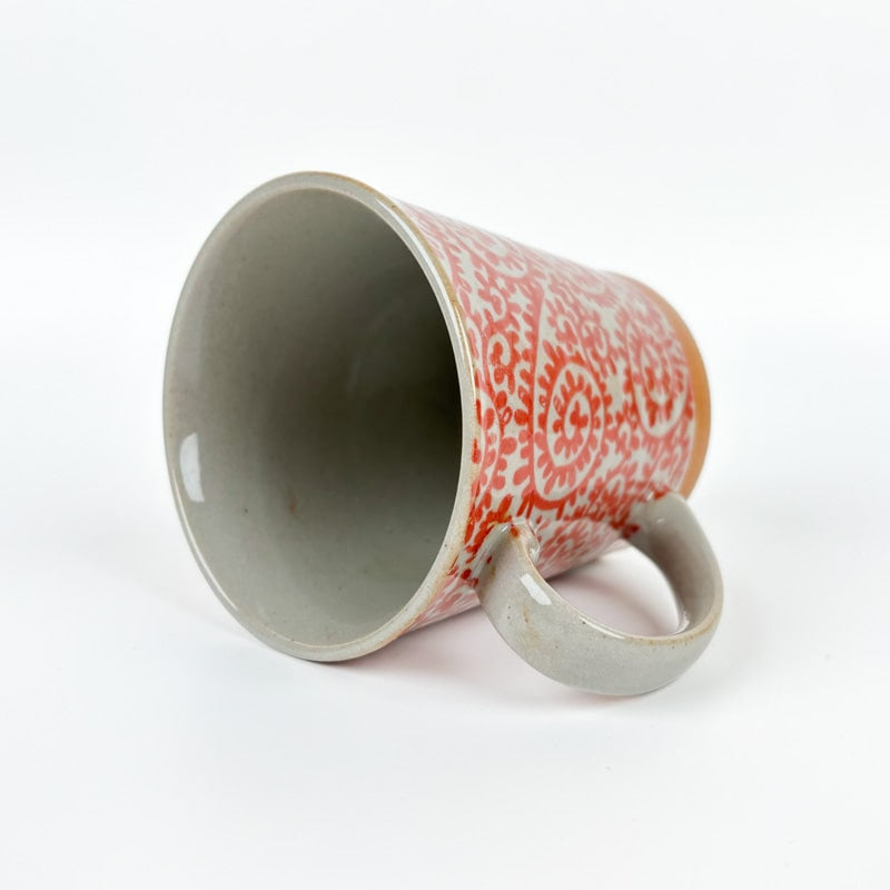 Japanese Mug - Karakusa Red