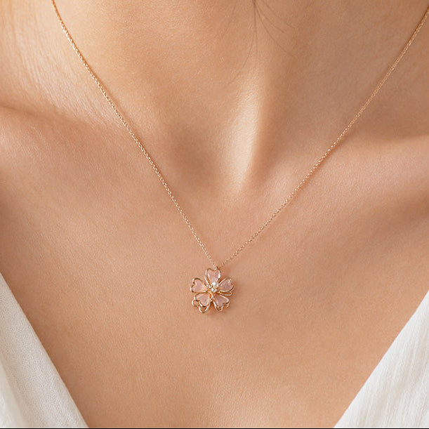 Japanese Necklace - Sakura Pendant