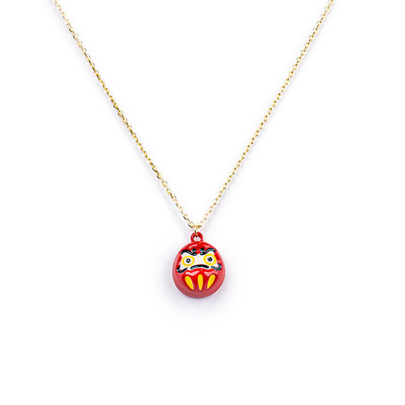 Japanese Necklace - Small Daruma Pendant