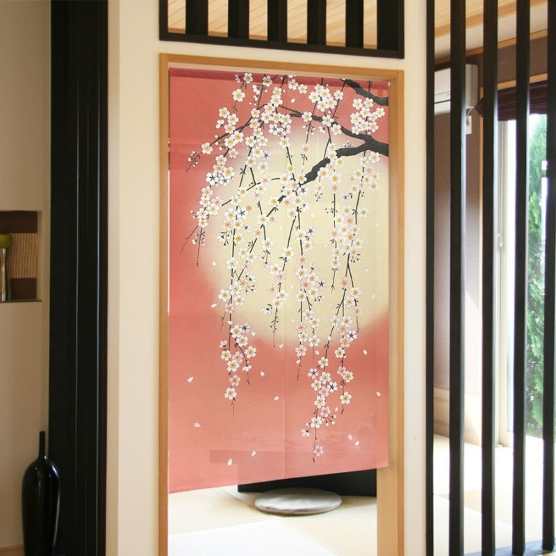 Japanese Noren Cherry Blossom 85 x 150 cm (33.5’’ x 59’’)