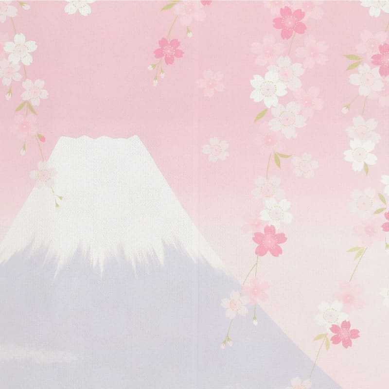 Japanese Noren Curtain - Fuji Sakura 33.5 x 59